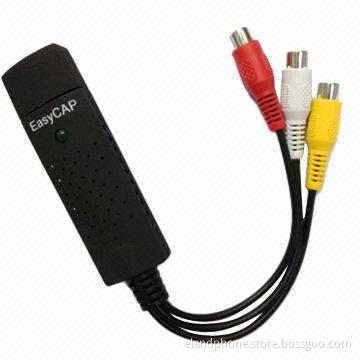 USB 2.0 Video Grabber Adapter, Driveless Video Grabber can Supports Microsoft Windows 7/8